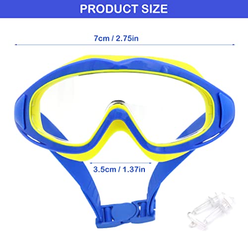 Proberos Big Frame Swimming Goggles Leakproof Swimming Goggles for Children Kids Swim Goggles with Anti Fog and UV Protection for Boys Girls for Age 2-16(Blue)