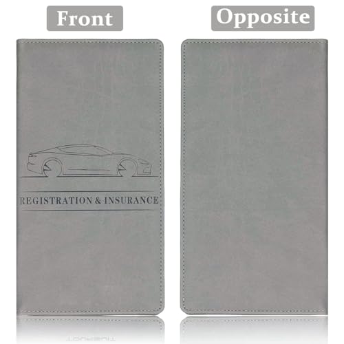 STHIRA® Premium PU Leather Car Documents Holder 6 Compartment Bifold Organizer for Registration Insurance Drive License Cash Spacious Multi-Purpose Vehicle File Bag Men Women 3PCS