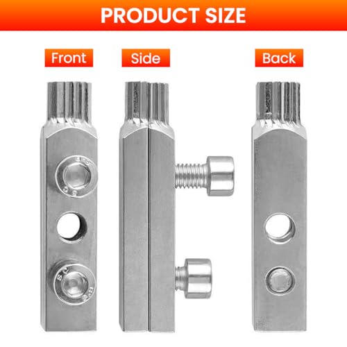 Serplex® Faucet Angle Valve Broken Wire Extractor Adjustable Universal Screw Tool Bolt Remover for 1/2 in and 3/4 in Stripped Thread Stainless Steel 2 PCS