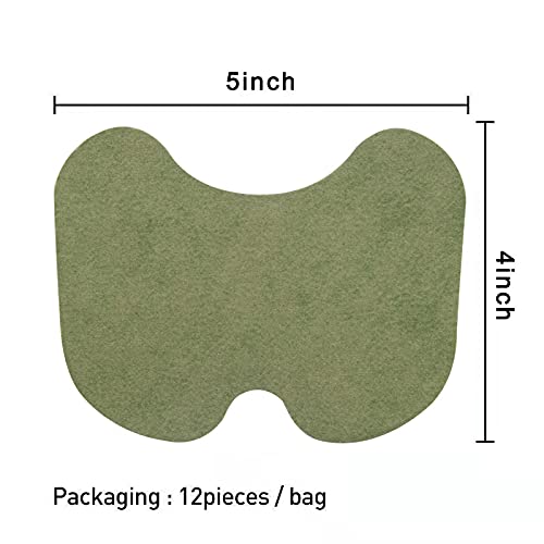 HANNEA 12Pcs Knee Pain Relief Patches, Wormwood Pain Relieving Patches, Relieve Knee Pain Wormwood Heat Patch for Knee Joint Pain Relief Neck Shoulder Muscle Soreness Patch