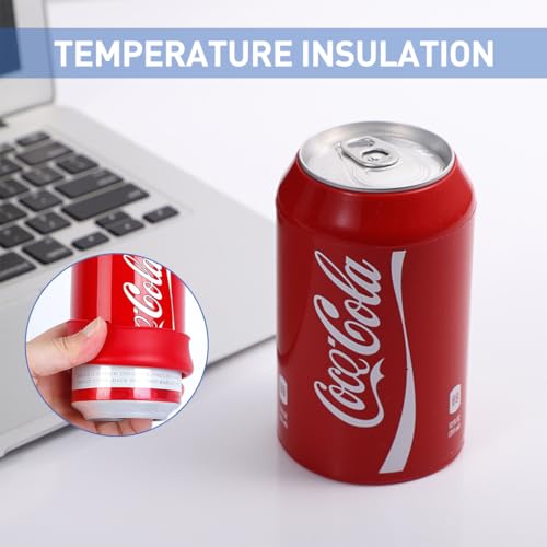 HASTHIP® 9PCS 335ml Beverage Can Sleeves Anti-Slip Zip-top Wraps Creative Elastic Silicone Fit for Beverage
