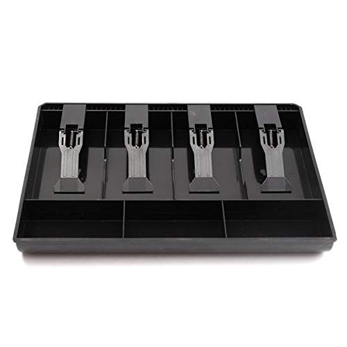 ELEPHANTBOAT Black Cash Storage with ABS Raw Material Drawer, Storage for Cash, Register Insert Tray Cash Coin