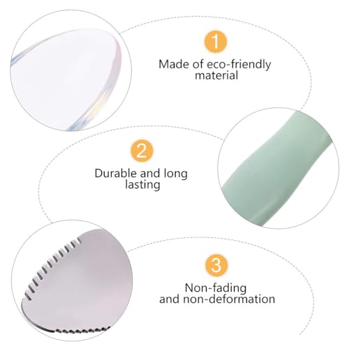 ZIBUYU® Kisangel Baby Scraper Spoon, Double Head Silicone Spoon with Serrated Edges for Fruit Mud & Puree, BPA-Free, Heat-Resistant, with Storage Box, Lightweight Feeding Utensil for Baby Training, Green