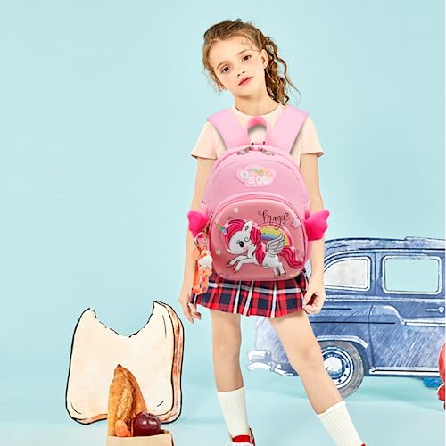 PALAY Unicorn School Bags For Girls Backpack Kindergarten Girls Backpack for School, Travel, Camping, Burden-relief School Bags for Girl Kids 3-5 Years Old
