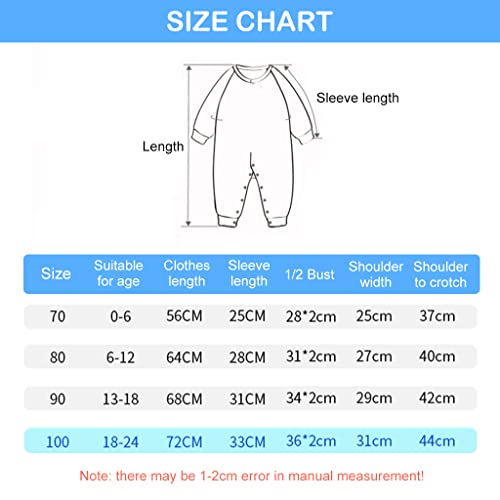 SNOWIE SOFT Baby Jumpsuit for Boys Girls, Toddler Baby Romper Flannel Cartoon Dress Warm Soft Pajamas for Kids Party Cartoon Stitch Jumpsuit for Girls Boys (12-18 Month)