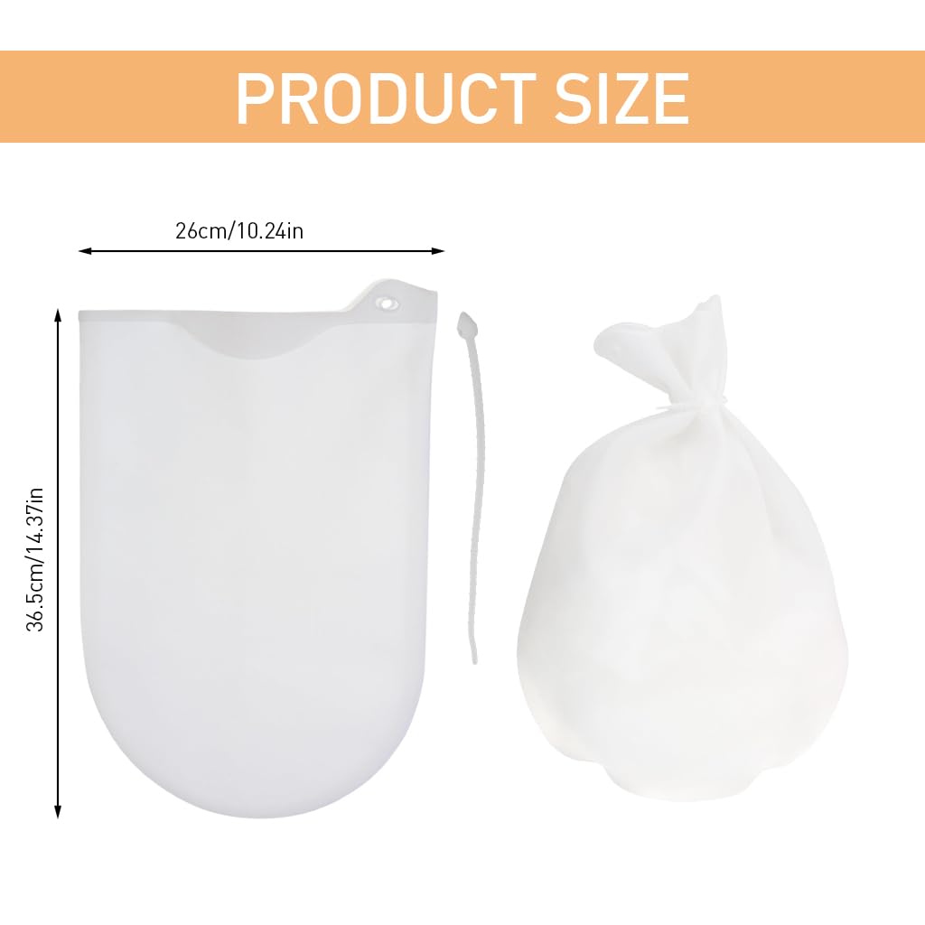 HASTHIP Silicone Kneading Bag for Baking Reusable Silicone Kitchen Cooler Bag, BPA Free Silicone Flour Mixing Kneading Bag Suitable for Bread, Pastry, Pizza and Tortilla