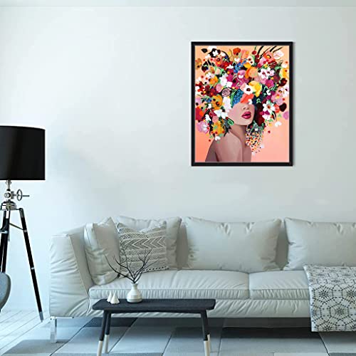 HASTHIP® Diamond Painting Kit for Adults Kids DIY Canvas Flowers Art Kits Suitable Home Leisure and Wall Decoration Gift 12x16inch 3PCS