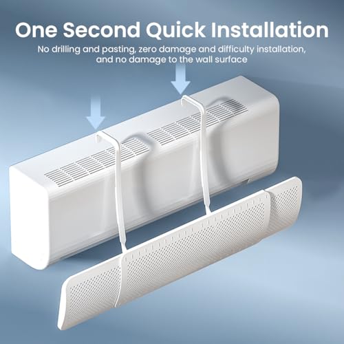 HASTHIP® Air Conditioner Deflector, Adjustable AC Air Conditioner Deflector for Split Air Conditioners, Anti-Blast and Anti-Direct Blowing Baffle Windshield for Home, Mini-Split (22-32 in) 2 PCS