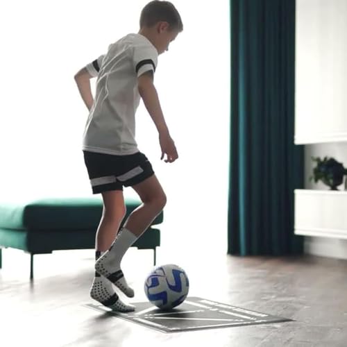 Proberos® Kids Football Training Mat 23.6x35.4 inches Soccer Shooting Skill Exercise with Guideline Anti-slip Agility Diatom Mud Mat 3 PCS