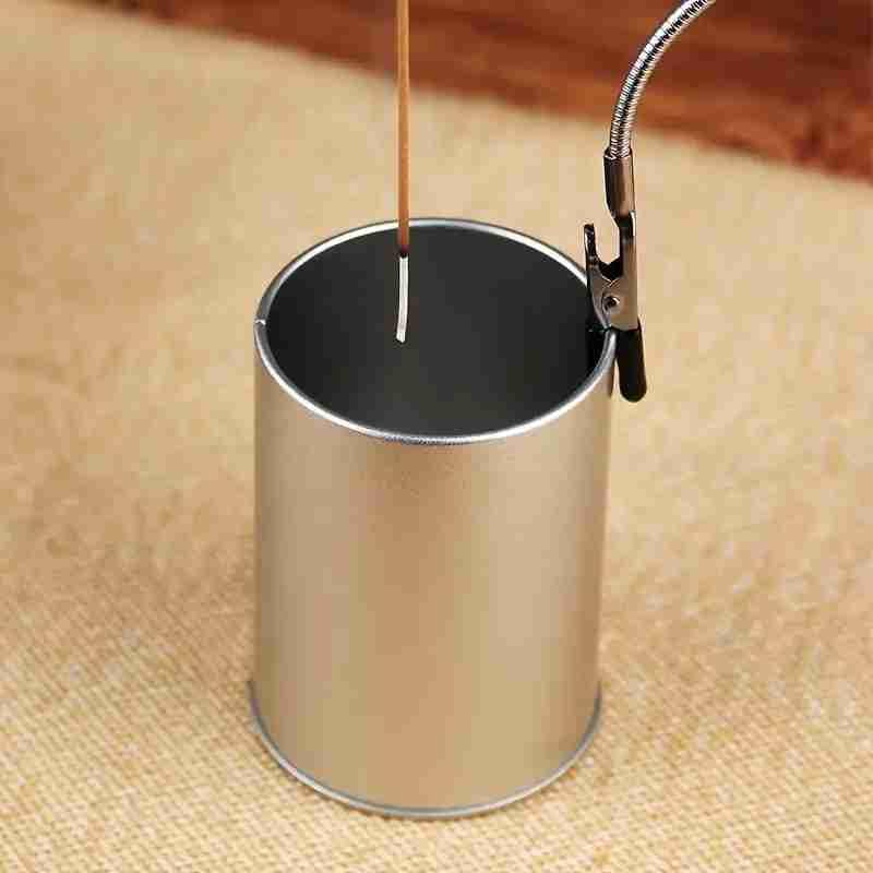 HASTHIP® 2pcs Portable Vertical Incense Holder Adjustable Anti tilt and Covered Mosquito Coil Holder,fire and Heat-Resistant Incense Burner Tray
