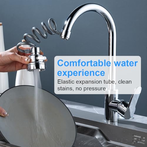 HASTHIP® Stretchable Three Level Faucet Extender, Pressurized Splash-Proof Nozzle, Adjustable Sink Tap Attachment for Bathroom & Kitchen, Easy Installation, Durable Quality, Universal Fit, 1 Piece