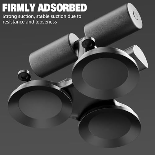 Proberos® Sit up Bar with Triple Strong Suction Base Adjustable Height Detachable Resistance Band Puller Portable Fitness Device for Abs Core Upper Body Workout Home Exercise Equipment 3 PCS