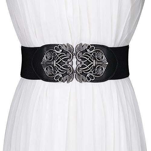 PALAY Belts for Women Dresses Jumpsuit Dress Belts - Classic and Fashionable PU Leather Design with Wide Elastic Band for Comfortable Wear - Slim Your Waist and Midriff Instantly