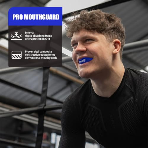 Proberos Mouthguard, Mouth Guard Gum Shield, Sports Mouth Guard for Boxing, MMA, Karate, Taekwondo, Pro Mouth Guards, Single Mouthguard for Upper Teeth for Boxing Training for Adult Teen Use