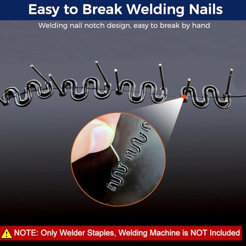 Serplex® 600PCS Plastic Hot Stapling Welder Staples Welding 6 Types Staple Bumper Wire for Repair Car Crack Only Included