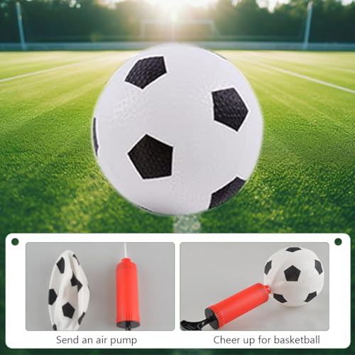 Proberos® Mini Football Goal for Kids with Pump and Ball Set Toddler Net Post Weather Resistant Sturdy PVC Easy Assembly Indoor Outdoor 3 PCS