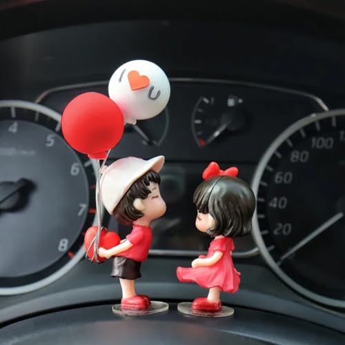STHIRA® Car Couple Ornament Cute Cartoon Couples Car Decoration Adhesive