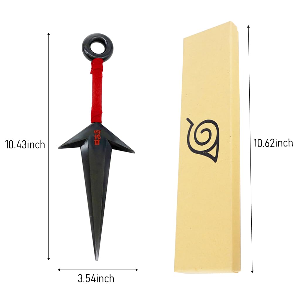 ZIBUYU Naruto Kunai Cosplay Accessories Uchiha Itachi Cosplay Prop PVC Kunai Japanese Ninja Training Tool Anime Merchandise Naruto (10.43 inch) - Black