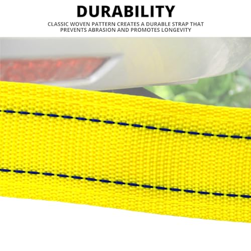 STHIRA® 13ft 5-Tons Car Towing Rope Heavy Duty with Quick Release Snap Hook Max 10,000-Pound Capacity Strap Durable Polyester Belt for SUV Truck Trailer 3PCS
