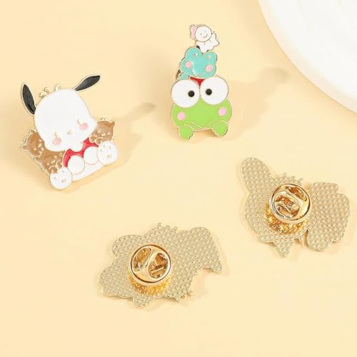 SANNIDHI 6Pcs Brooch Pin for Women Girls Cartoon Anime Kuromi Cinnamoroll Bag Charms Safety Brooch Buttons Pins Sanrio Kitty Brooch for Kids Girls Clothing Jackets Hat Accessories