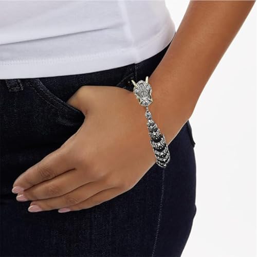 SANNIDHI Men's Bracelet Zodiac Dragon Bracelet 7.87 inches Heavy Duty Metal Dragon Bracelet Game of Throne Bracelet House of The Dragon Merchandise Bracelet Gift Bracelet for Fans