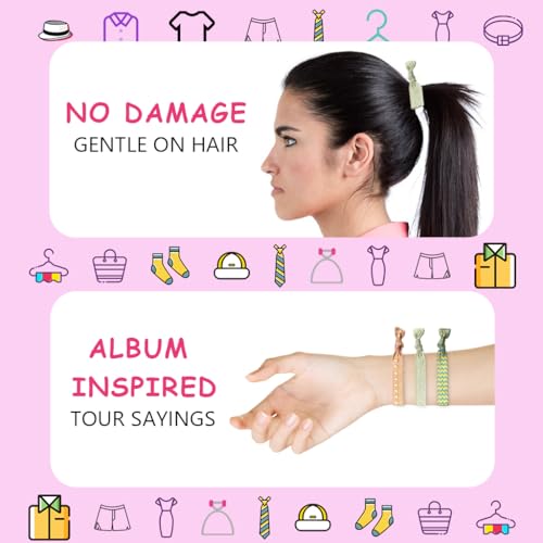 PALAY 9Pcs Hair Rubber Bands for Women Cute Print Elastic Hair Tie Knotted Ponytail Holders Used As Friendship Best Friend Bracelets Hair Accessories for Women and Girls Birthday Gifts