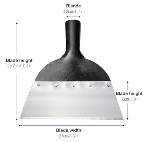 HASTHIP Heavy Duty Hand Weeder for Weed Removal, Clean Up Animal Waste, Large Metal Shovel Scraper, Mud Remove Tool, Gardening Tools for Home Garden(Without Handle)