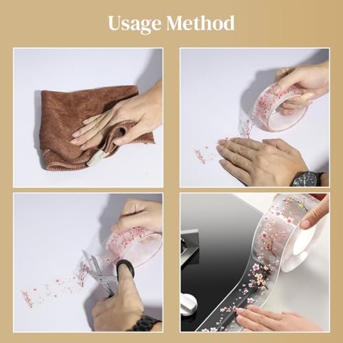 HASTHIP® 3M x4.2CM PVC Trim Tape Self-Adhesive for Kitchen Sink Corner Line Sticking Strip Washable Caulk Waterproof Repair Bathtub Bathroom Basin 2PCS