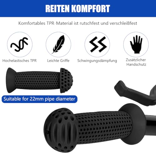 Proberos® Bike Handle Grips 3.9 inches Soft Silicone Porous Anti-Slip Universal Children's Bicycle for Scooter Tricycle Balance Bike Black 3PCS