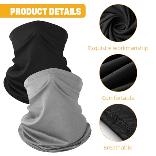 Proberos® 2 Pcs Riding Neck Gaiter Face Mask Windproof UV Protection Face Mask Neck Gaiter Bike Running Outfoot Neck Gaiter Breathable Quick Dry Fashion Sport Neck Gaiters Bandana for Men Women