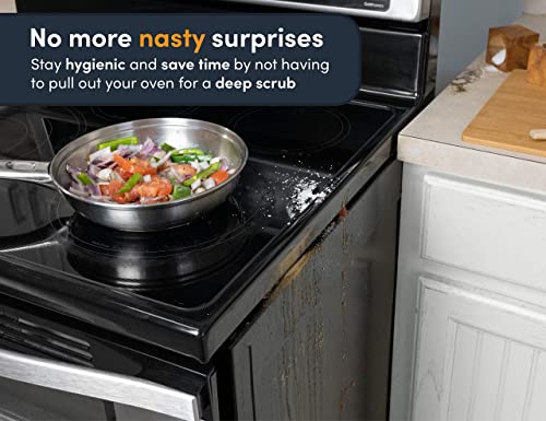 ZIBUYU Silicone Stove Gap Covers, 21'' Heat Resistant Silicone Stove Counter Guard Cabinet Gap Filler Seal the gap between Oven Kitchen Cabinet and Stove Countertop, White
