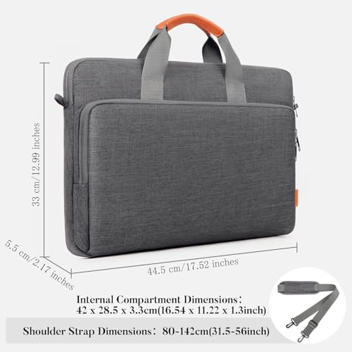 GUSTAVE® Laptop Bag Laptop Briefcase Fits up to 17 17.3 Inch