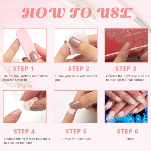 MAYCREATE 30 Sheets 3D Nail Art Sticker Self-Adhesive, Nail Art Glitter Flakes Butterfly Heart Design Nail Decals Stickers Flower Slices, Nair Charms for Women DIY Nail Art Salon Accessories