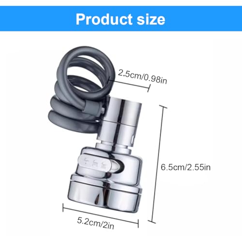 HASTHIP® Stretchable Three Level Faucet Extender, Pressurized Splash-Proof Nozzle, Adjustable Sink Tap Attachment for Bathroom & Kitchen, Easy Installation, Durable Quality, Universal Fit, 1 Piece
