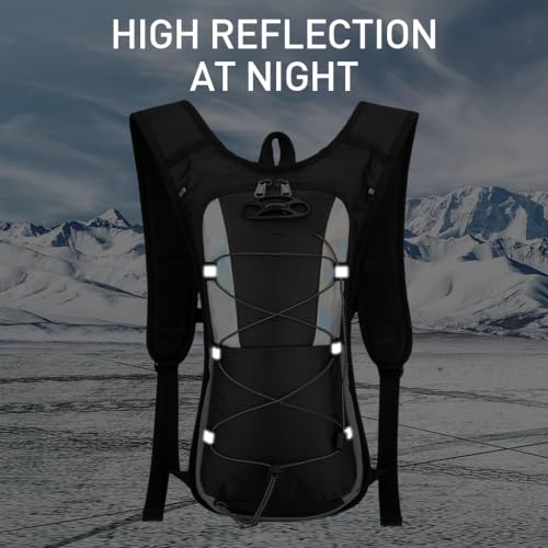 GUSTAVE Ultra Lightweight Waterproof Hydration Bag for Bikers - Slim Trail Running & Riding Backpack with Reflective Straps for Hiking, Marathon, and Outdoor Adventures