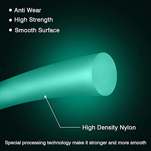 Proberos® Super Strong Fishing Line 100m Diameter 0.52mm 48.7LB Nylon Accessories Soft Durable Green Maximum Pulling Force 22KG 2PCS