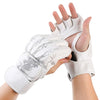 Optifit® Boxing Gloves White Print MMA Gloves with Adjustable Wristband, Breathable Fingerless MMA Gloves for Boxing, Muay Thai and Sparring Sessions, Punching Gloves, 1 Pair Optifit® Boxing Gloves White Print MMA Gloves with Adjustable Wristband, Breathable Fingerless MMA Gloves for Boxing, Muay Thai and Sparring Sessions, Punching Gloves, 1 Pair