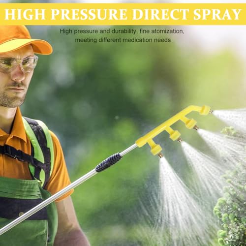HASTHIP Pressurized Sprayer Nozzle for Electric Mist Sprayer Water Sprayer 4-Spout Nozzle Brass Metal Spouts Mist Sprayer Nozzle Replacement Electric Mist Sprayer Accessories