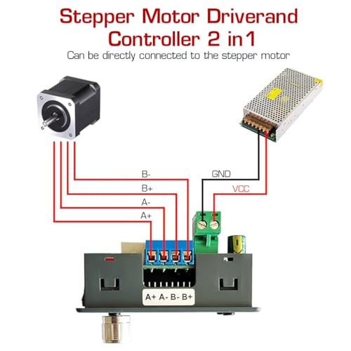 Serplex® Stepper Motor Driver Controller Integrated Board Forward Reverse Pulse Speed Angle Control Module PLC Serial Communication for NEMA 17 23 3 PCS