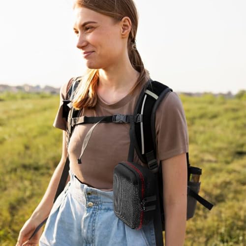 ZORBES Carrying Case for JBL GO 4 Bluetooth Speaker, EVA Hard Case with Hand Strap Travel Waterproof Carry Case for JBL GO 4 Bluetooth Speaker, Case Only