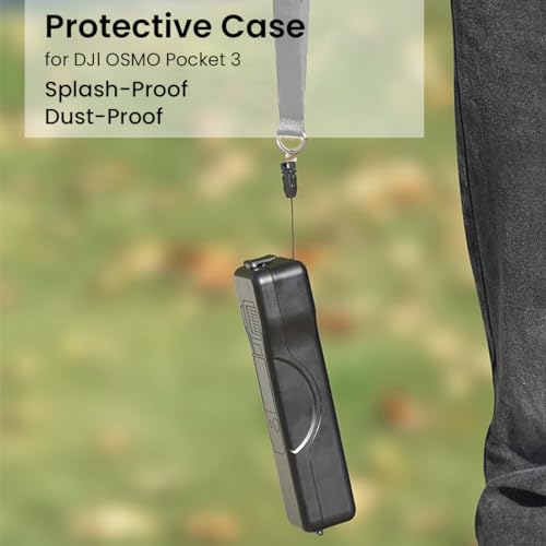 ZORBES Storage Case for DJI Osmo Pocket 3 Snug-Fit Protective Shell Waterproof Anti-scratch Hard Shell with 2 In 1 Neck Strap Protective Storage Case for Osmo Pocket 3 Camera