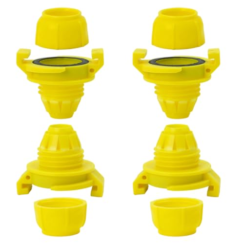 HASTHIP® Garden Hose Connectors Universal 3/4 inch to 1/2 inch Adapter Pipe Adaptors Water Junction Pack of 2 3PCS