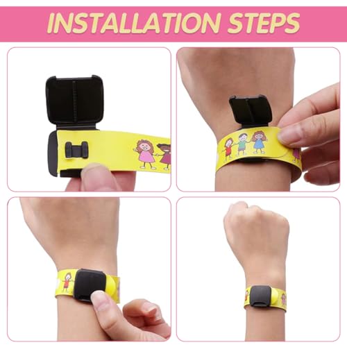 Climberty® Kids Safety ID Wristband 12 Pack Waterproof PVC Write-on Anti-Lost Identification with Buckle for Travel Outing Group Activity 19.2cm x 2.15cm 2 PCS