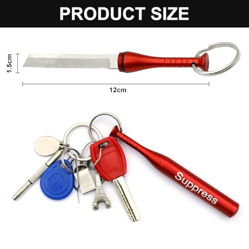 Optifit Neck Chain &Keyring, Stylish Decoration, Pocket Portable Tool Keychain, Red
