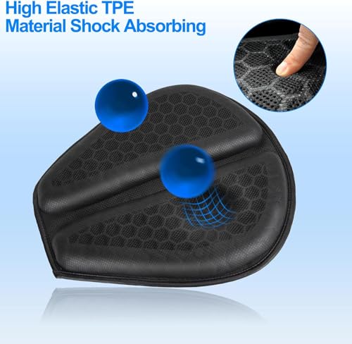 STHIRA® Motorcycle Seat Cushion Gel For Bike Detachable Cycle Cover High Density 3D Honeycomb Structure Shock Absorption Breathable Universal Pad For Long Rides 3 PCS