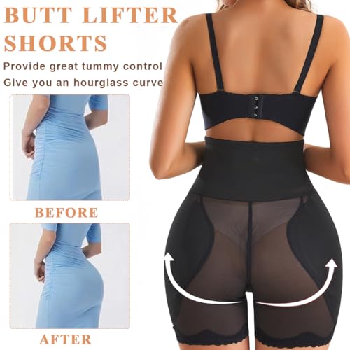 PALAY® Hip Pads for Women Hip Dip Pads, Enhancer Shapewear for Women High Waist Shapewear Butt Lifter Pad Panties, M 2 PCS Black