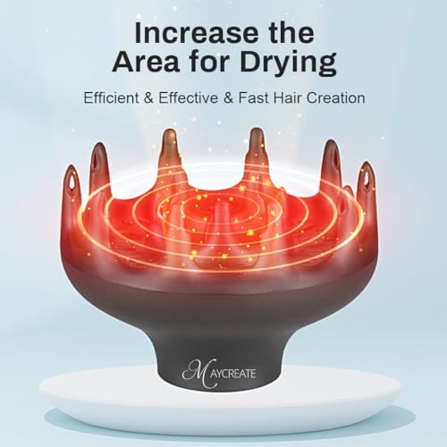 MAYCREATE® Orchid Hair Diffuser Attachment for Dryer, Universal Diffuser for Curly and Wavy Hair Softness and Control Blow-Out Hair Care for Women
