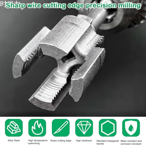 Serplex® 6PCS Pipe Threading Die Heads for Electric Drill Use 1/2 NPT 3/4 Pipe Threader with Hex Shanks Aluminum Alloy Plumbing