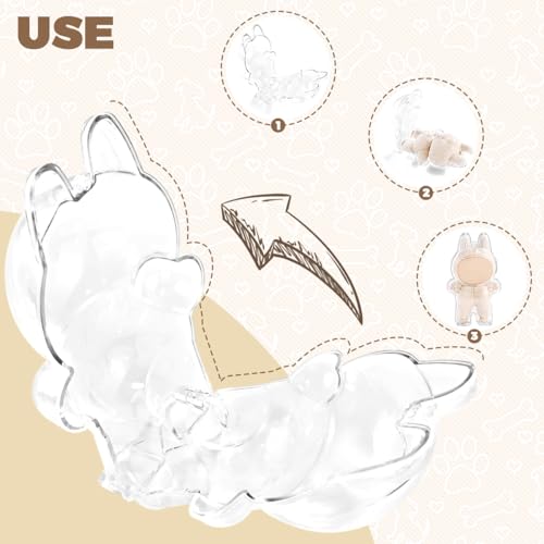 FANCYKU® Protective Cover for Plush Figure Doll Storage Transparent PVC Display Case Accessories Dust-Proof for 17cm Art Toys Dolls 3PCS