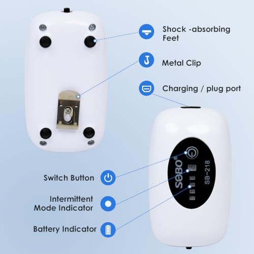 Qpets Aquarium Air Pump Mini Fish Tank Air Pump USB Rechargeable Fish Tank Oxygen Generator Machine with Tube and Air Stone Portable Outdoor Fishing Air Pump Oxygen Generator